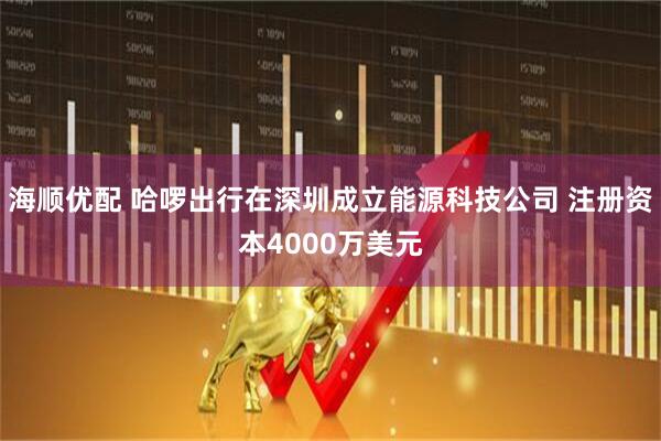海顺优配 哈啰出行在深圳成立能源科技公司 注册资本4000万美元