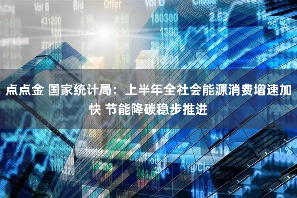 点点金 国家统计局：上半年全社会能源消费增速加快 节能降碳稳步推进